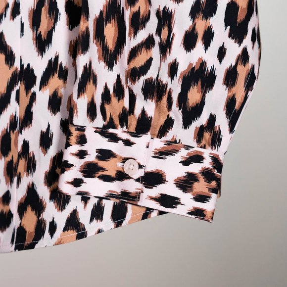 NWOT Chico's Women's Shirt Button Up Animal Cheetah Print No Iron Top 3 US XL/16 - Picture 8 of 8